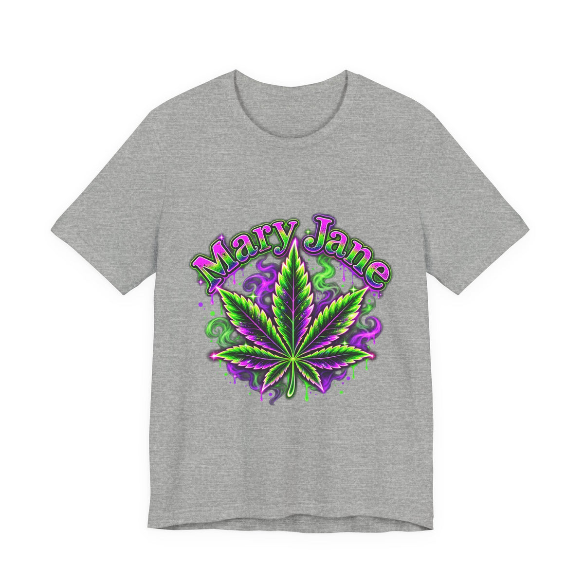 Mary Jane Cannabis Leaf Graphic Tee Printify