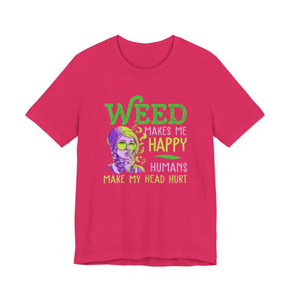 Funny Weed T-Shirt, Casual Tee for Stoners, Great Gift for 420 Celebrations, Unique Humor Shirt for Relaxing, Unisex Jersey Short Sleeve Tee-Mary Jane 2025