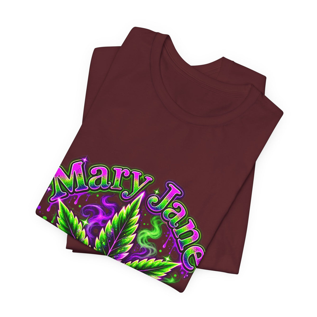 Mary Jane Cannabis Leaf Graphic Tee Printify
