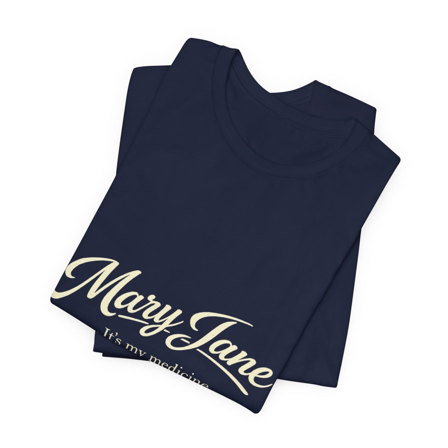 Mary Jane Retro Script Tee — Vintage Cannabis Logo T-Shirt