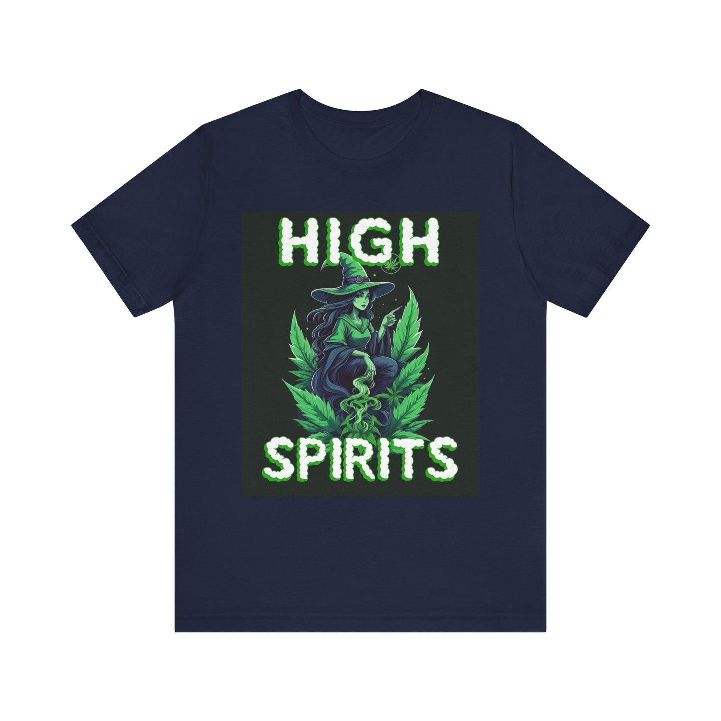 High Spirits Witchy Tee - Unisex Jersey Short Sleeve T-Shirt, Halloween Gift, Witch Apparel, Eco-Friendly Tee, Alternative Fashion