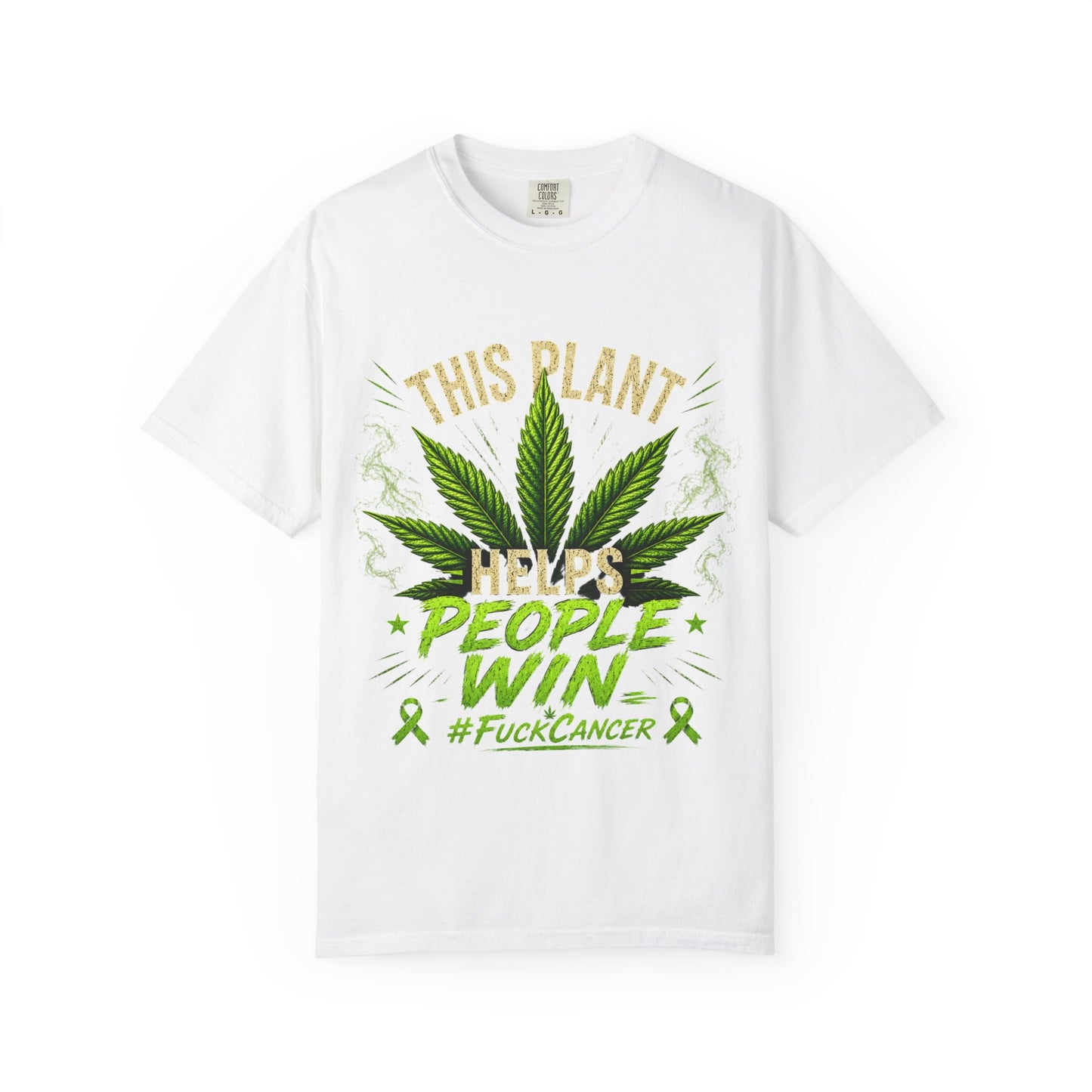This Plant Helps People Win Shirt | Cannabis Cancer Awareness Tee | #FuckCancer Marijuana Support T-Shirt