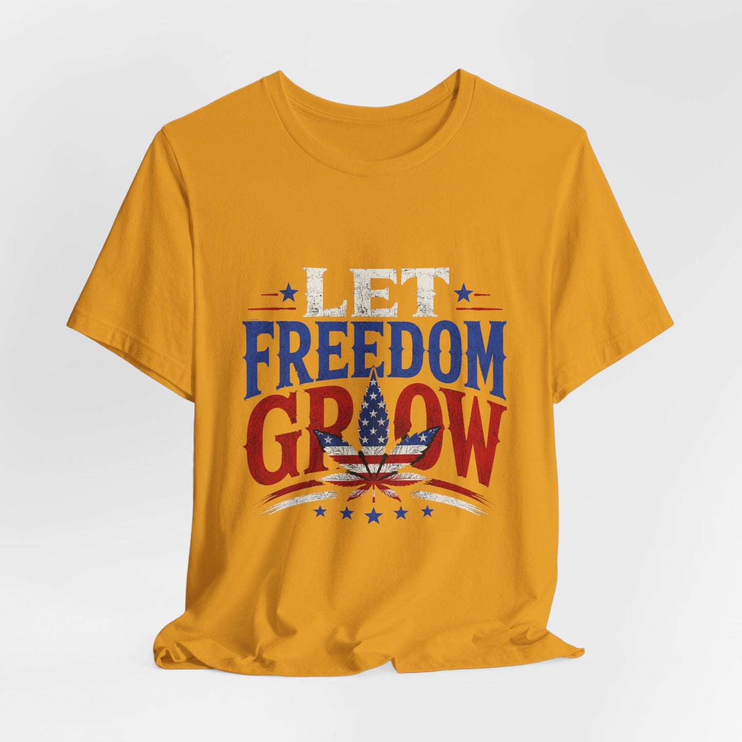 Let Freedom Grow Patriotic Cannabis Shirt | Red White Blue Fourth of July Tee