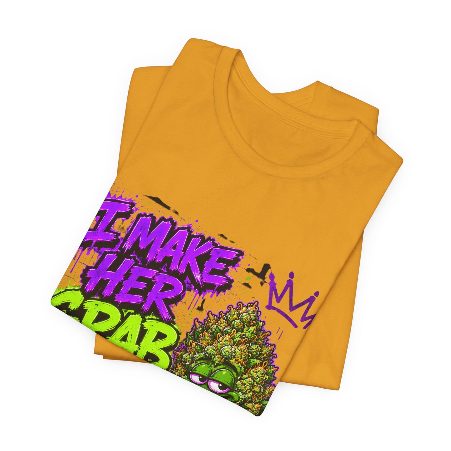 I Make Her Grab the Sheets Funny Stoner Cartoon Weed Graphic Tee