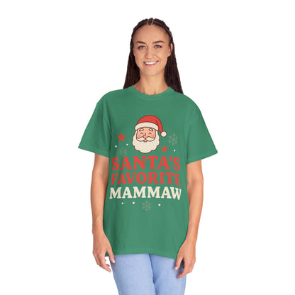 Santa's Favorite Mammaw T-Shirt — Cute Grandma Christmas Tee