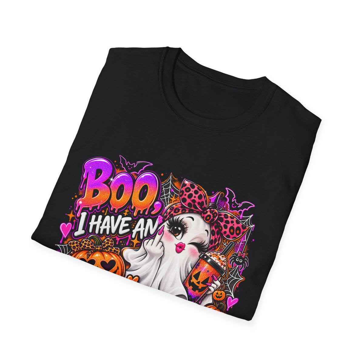 Boo I Have an Attitude Halloween Ghost T-Shirt Printify