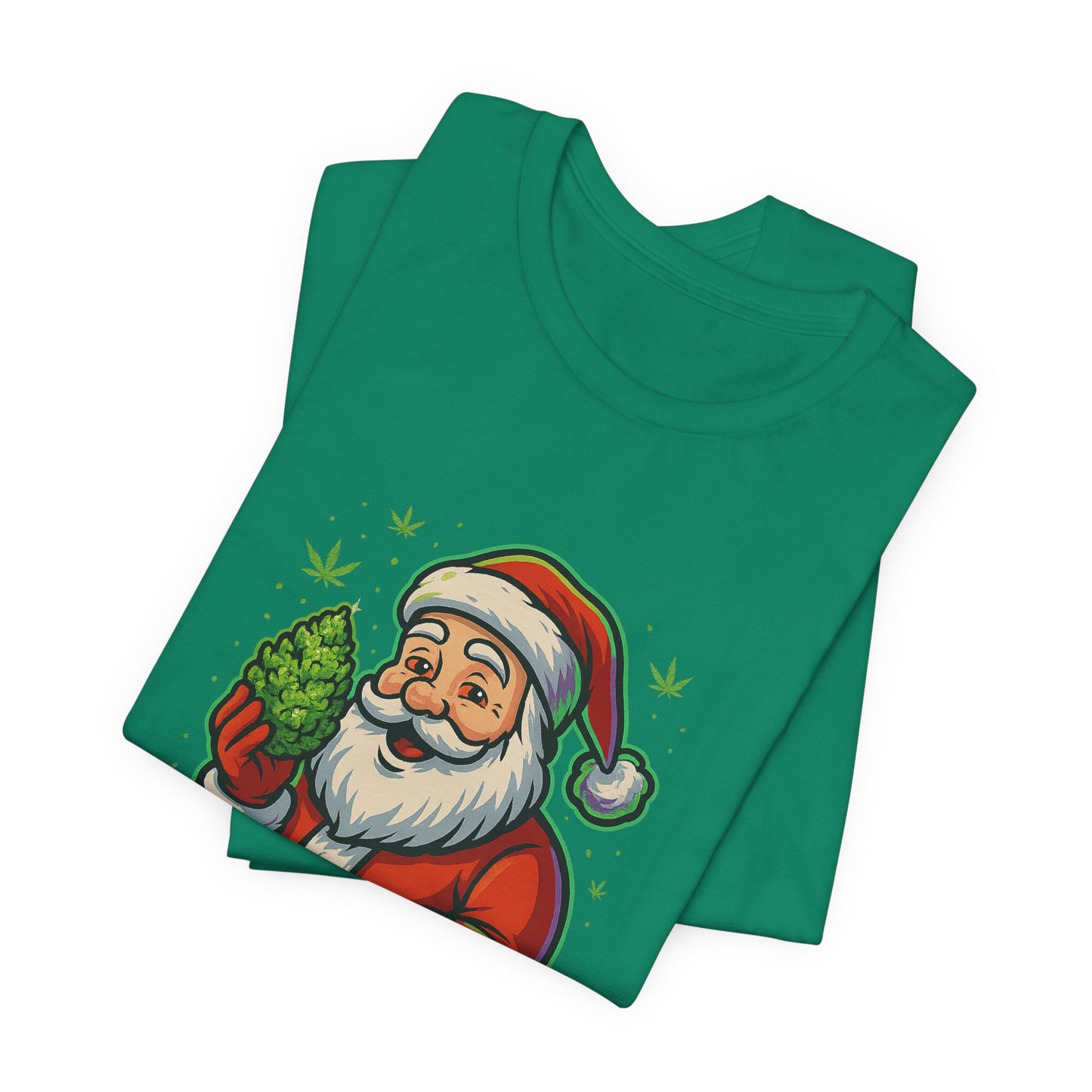 Santa’s Favorite Strain Holiday T-Shirt – Funny Cannabis Christmas Tee