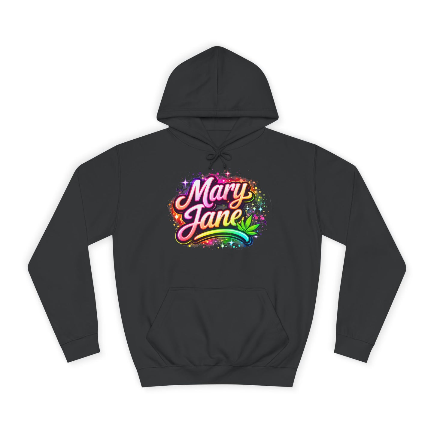 Mary Jane Neon College Hoodie – Streetwear Cannabis Style Pullover Sweatshirt