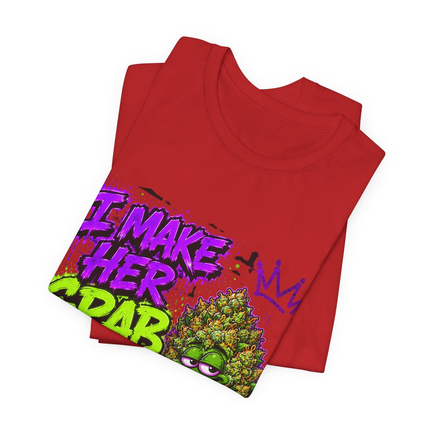 I Make Her Grab the Sheets Funny Stoner Cartoon Weed Graphic Tee