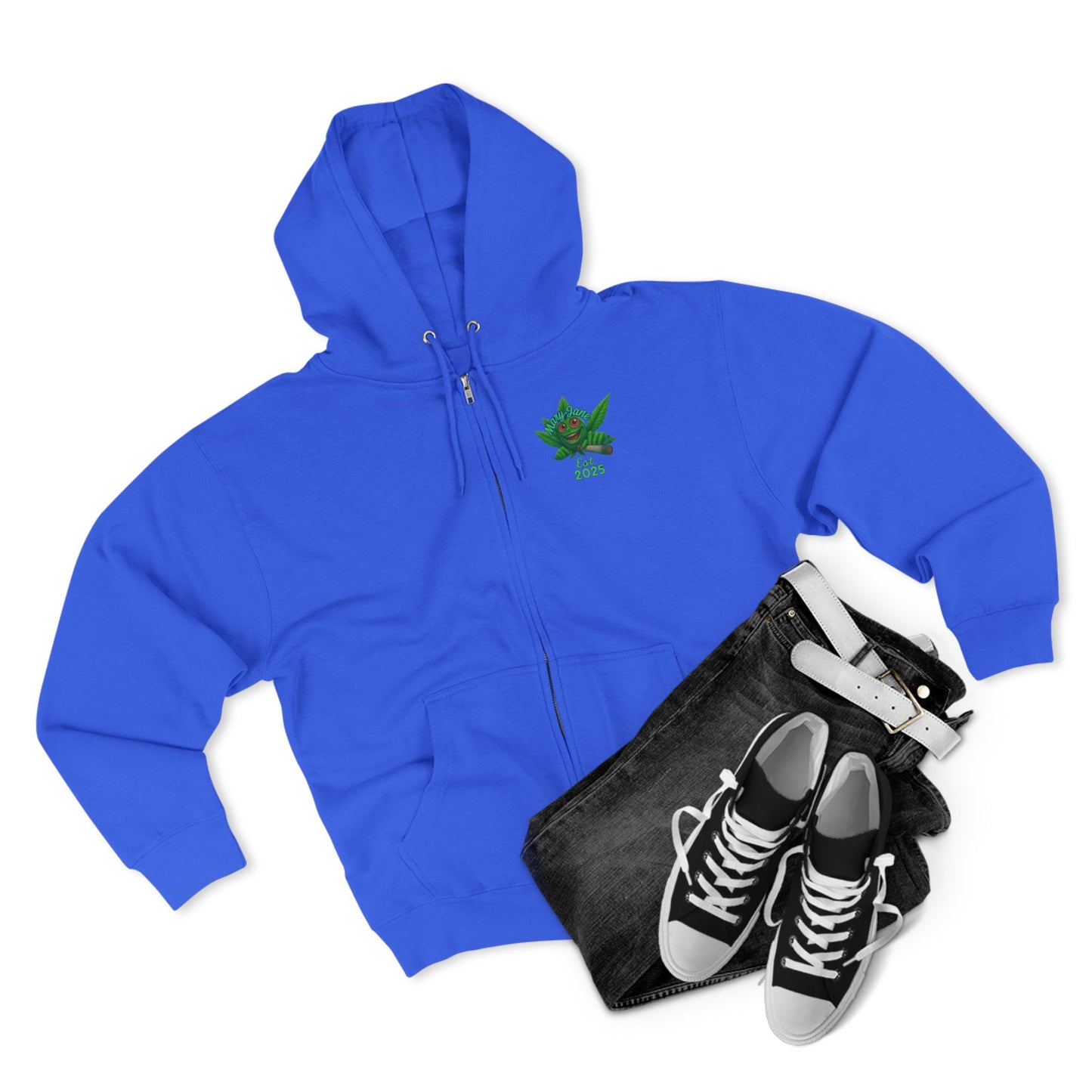 Stoner King Zip Hoodie - Trendy Unisex Hoodie for Chill Vibes, Perfect for Parties, Gifts, 420 Celebrations, Comfortable Layering
