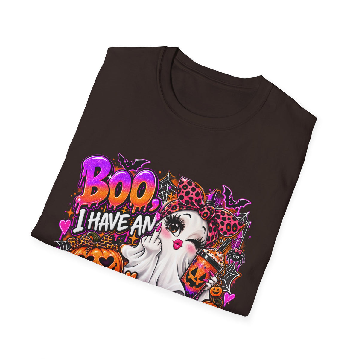 Boo I Have an Attitude Halloween Ghost T-Shirt Printify