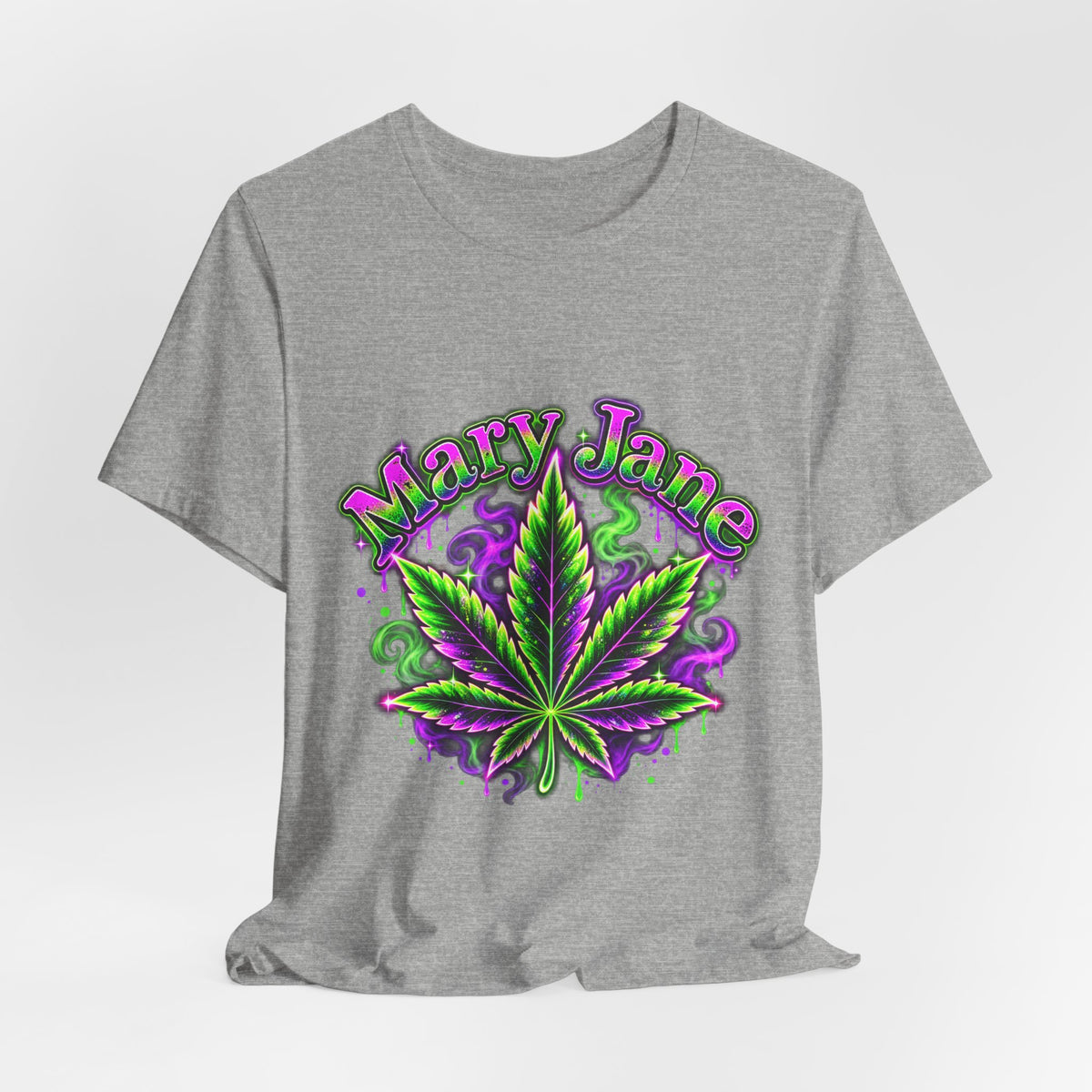 Mary Jane Cannabis Leaf Graphic Tee Printify