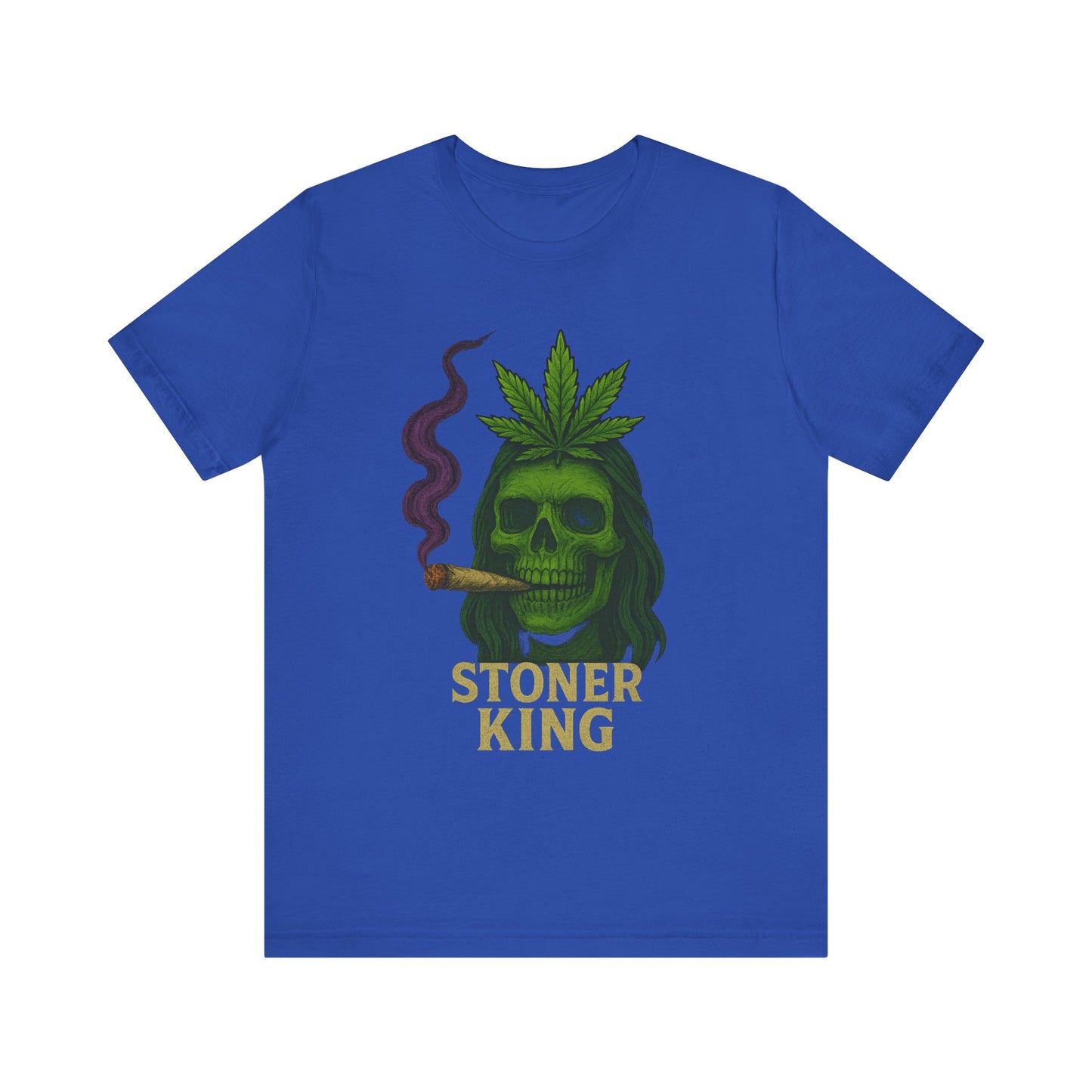 Stoner King Hoodie | Cannabis Skull Leaf Crown Sweatshirt | 420 Streetwear for True Kings of the Smoke Circle - Stoner King Tee, Unisex Graphic T-Shirt, Cannabis Lover Gift, Chill Vibes Clothing, Skull Design Shirt, Perfect for Festivals