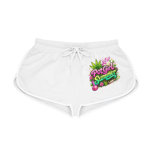 Pot Girl Booty Shorts – Funny 420 Women’s Shorts, Cannabis Summer Outfit, Cute Weed Apparel, Festival Rave Clothing, Stoner Gift Idea