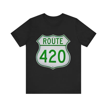 Route 420 Graphic Tee, Unisex Short Sleeve Shirt, Vintage Road Trip Shirt, Cool Casual Wear, Gift for Adventure Lovers, Fun Summer Tee