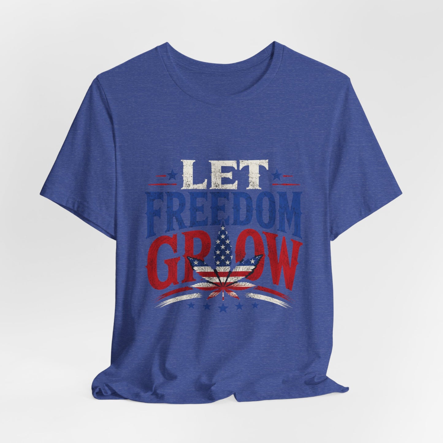 Let Freedom Grow Patriotic Cannabis Shirt | Red White Blue Fourth of July Tee