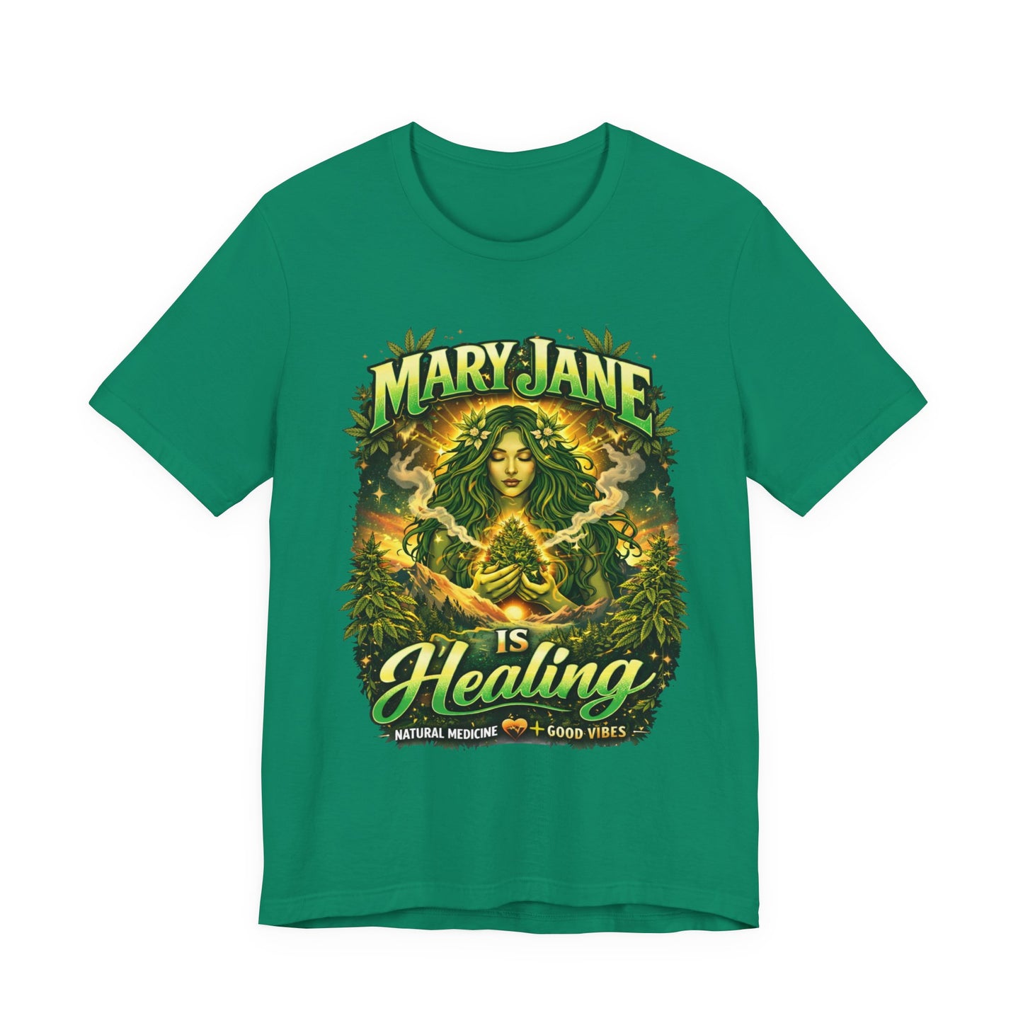 Mary Jane Is Healing Cannabis Art T-Shirt | Natural Wellness Streetwear Tee