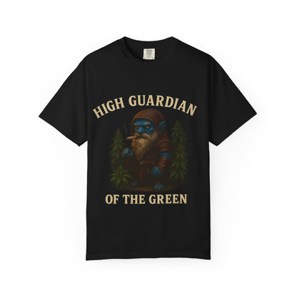 High Guardian of the Green T-Shirt | Cannabis Gnome Stoner Shirt | Fantasy Weed Art Tee | 420 Gift | Mary Jane Shirt
