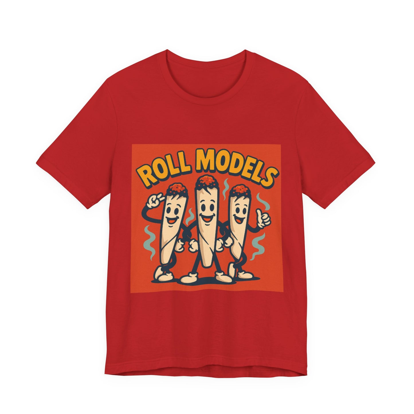 Funny Roll Models T-Shirt | Unisex Graphic Tee, Short Sleeve Casual Wear, Gift for BBQ Lovers, Vintage Foodie Shirt