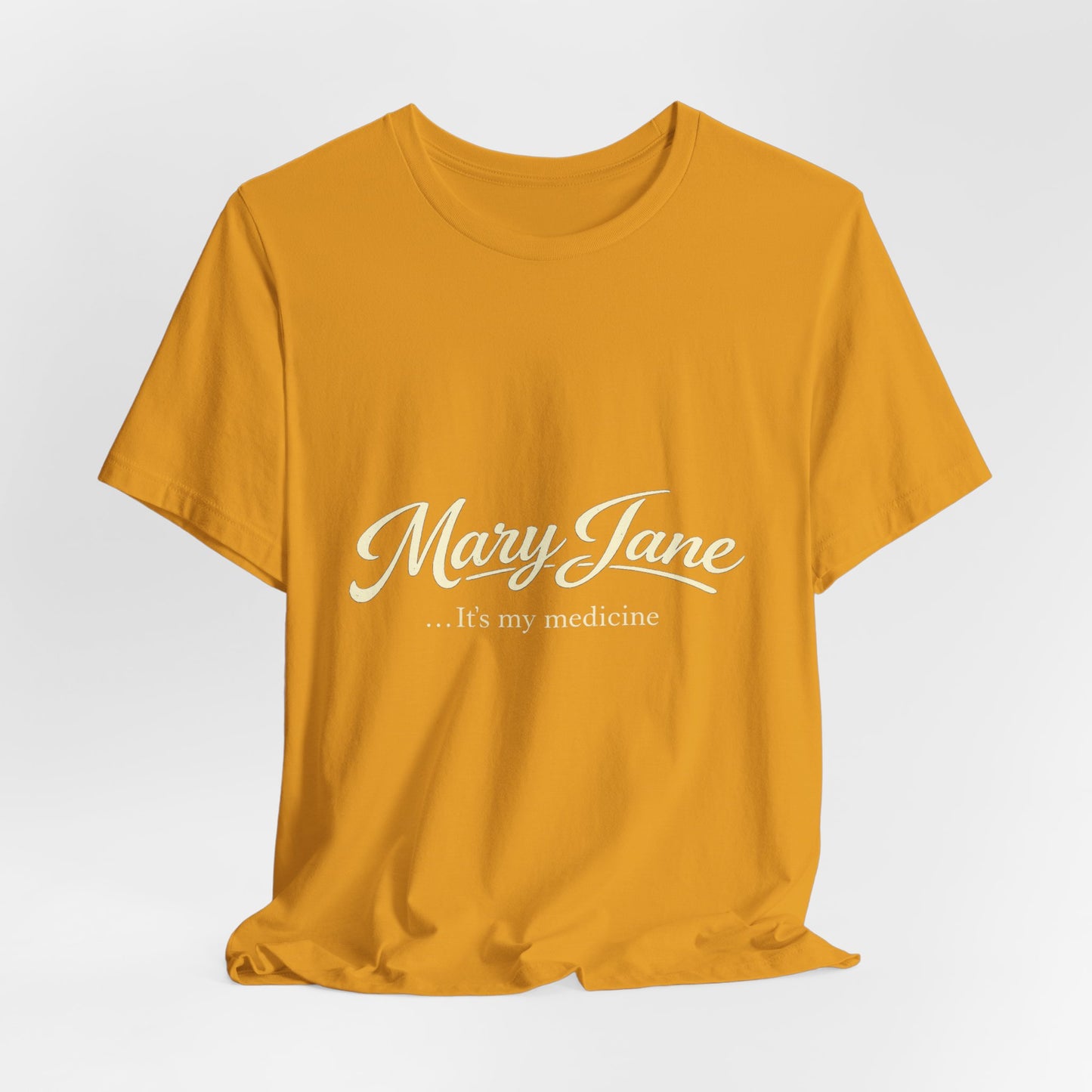 Mary Jane Retro Script Tee — Vintage Cannabis Logo T-Shirt