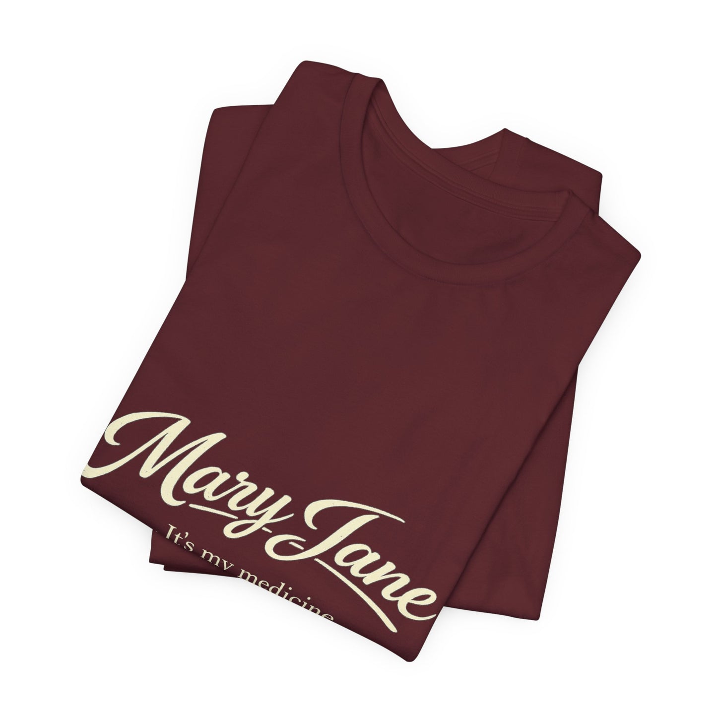 Mary Jane Retro Script Tee — Vintage Cannabis Logo T-Shirt