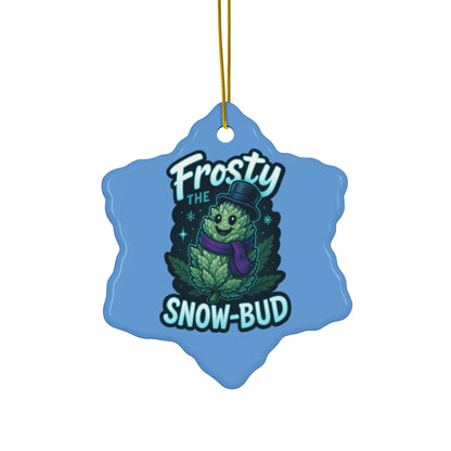 Frosty the Snow Bud Christmas Ornament | Funny Cannabis Holiday Decor | Weed Lover Gift | Mary-Jane 2025