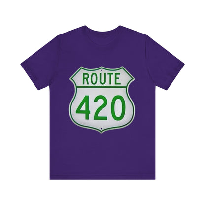 Route 420 Graphic Tee, Unisex Short Sleeve Shirt, Vintage Road Trip Shirt, Cool Casual Wear, Gift for Adventure Lovers, Fun Summer Tee