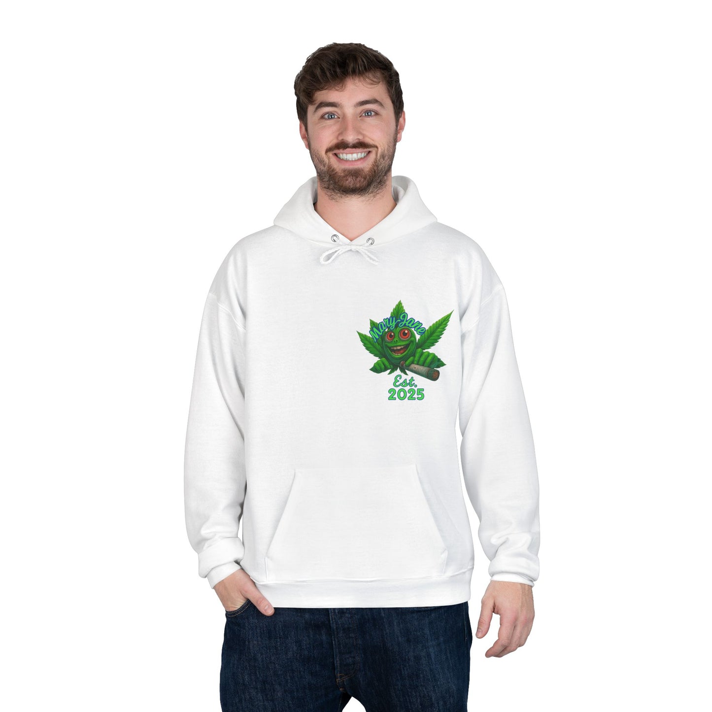 Ghostly Vibes Eco-Friendly Hoodie, Halloween Sweatshirt, Unisex Pullover, Festival Fashion, EcoSmart Apparel, Ghost Goblins Ganja