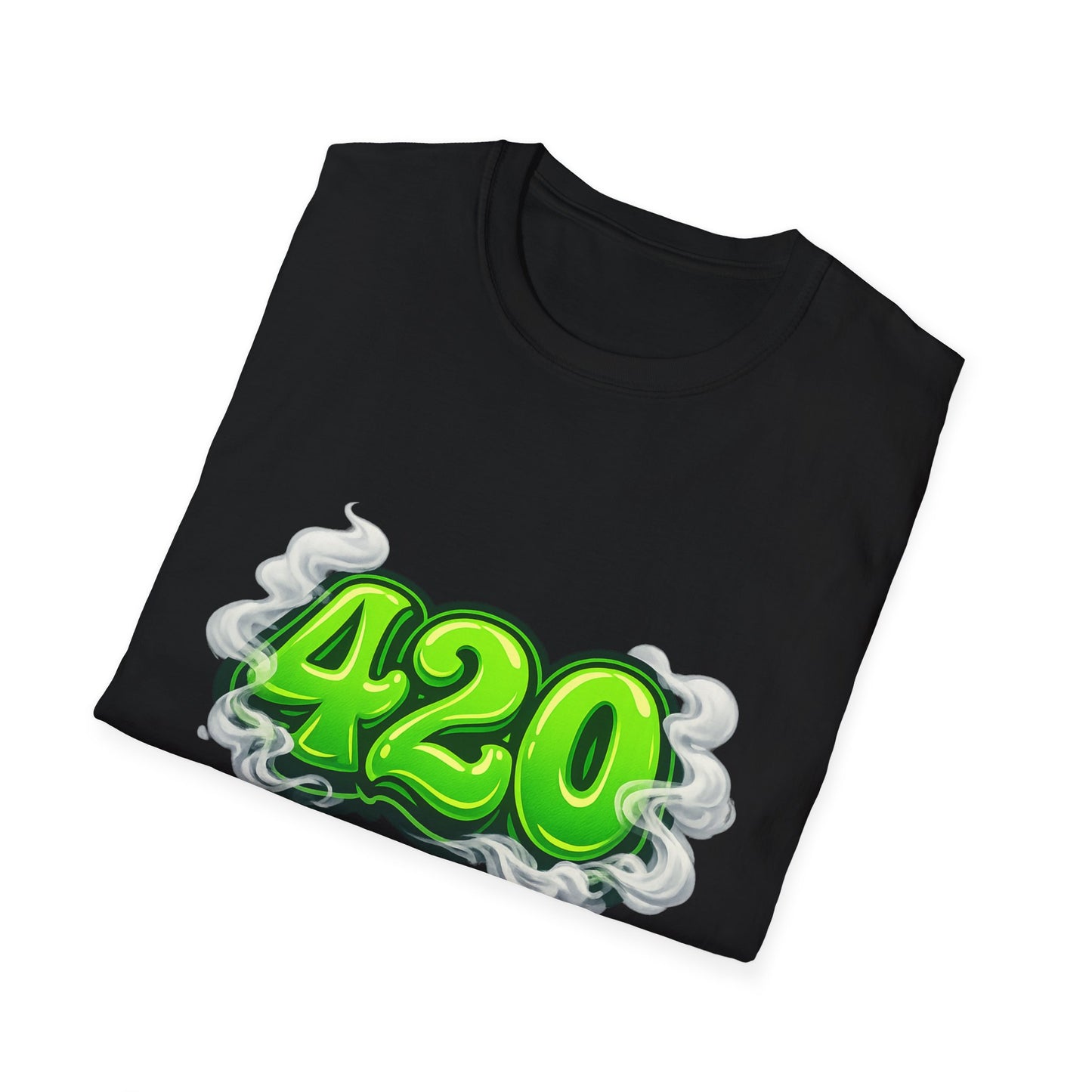 Neon 420 Graphic T-Shirt – Bold Green Street Style Cannabis Culture Tee