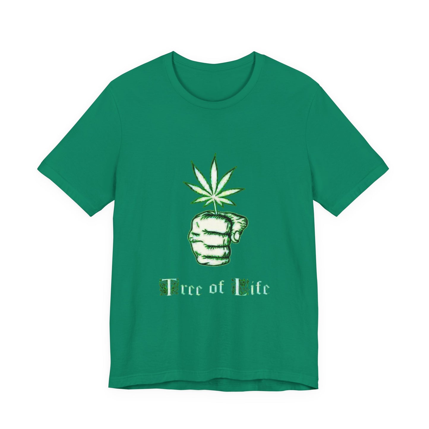 Tree of Life Cannabis Fist Graphic Tee – Bold Herbal Culture Streetwear Shirt
