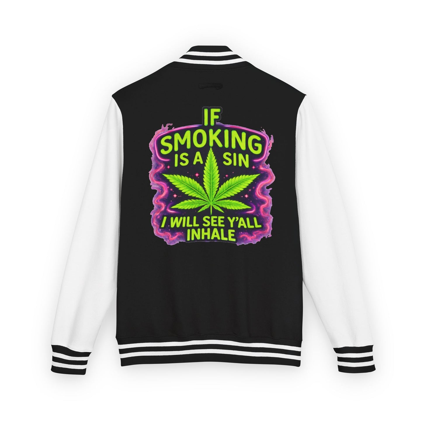 Mary Jane 2025 Varsity Jacket – Neon MJ Cannabis Letterman Jacket, Streetwear Weed Jacket, Stoner Apparel, Unisex Bomber Jacket