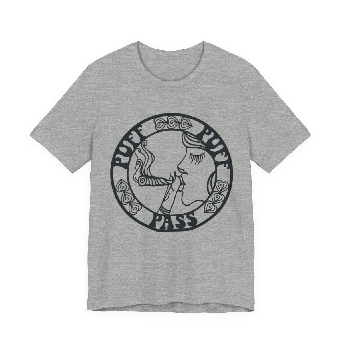 Puff Puff Pass T-Shirt – Funny Stoner Graphic Tee | Retro Smoking Humor Shirt Printify