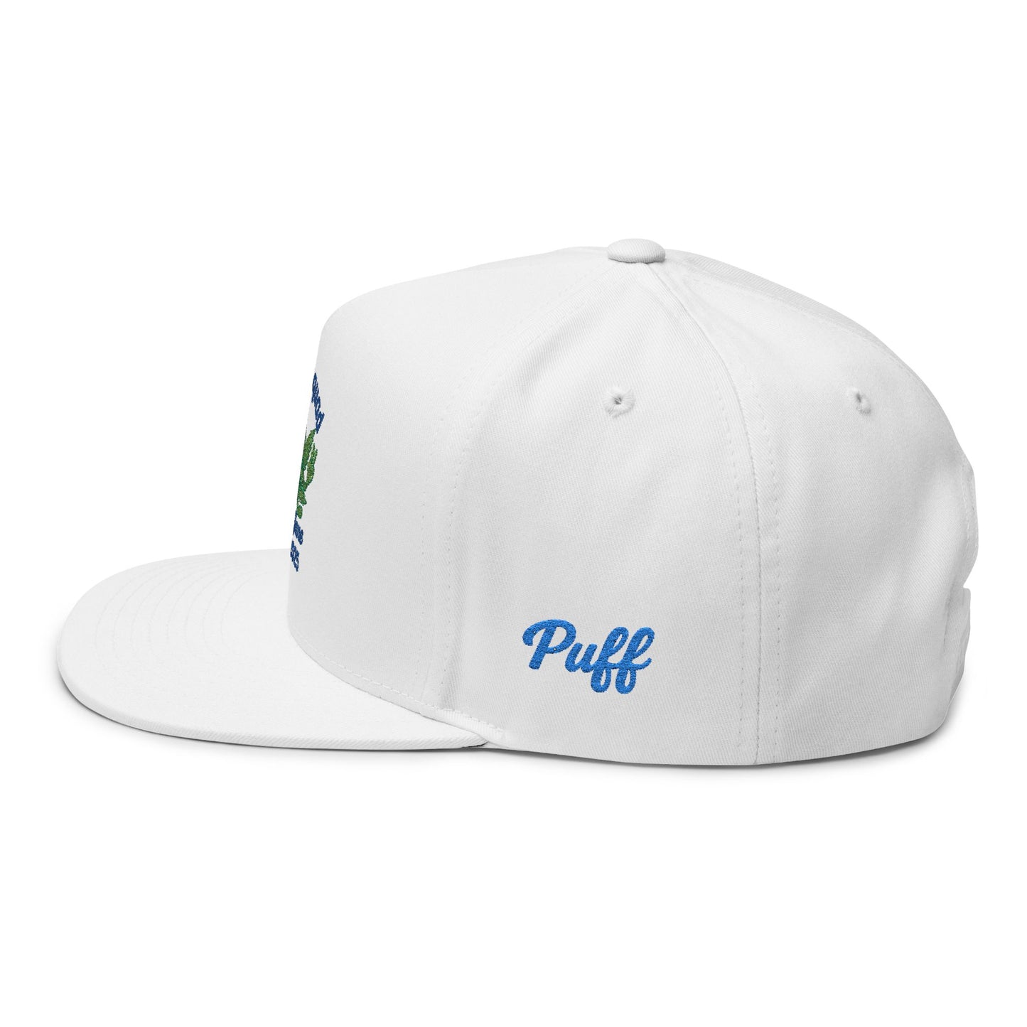 Puff Proud Cannabis Hat | Weed Lover Chill Vibes Cap - Embroidered Flat Bill Cap | Toke Squad | Perfect for Outdoor Adventures, Festivals, Gifts, and Casual Wear