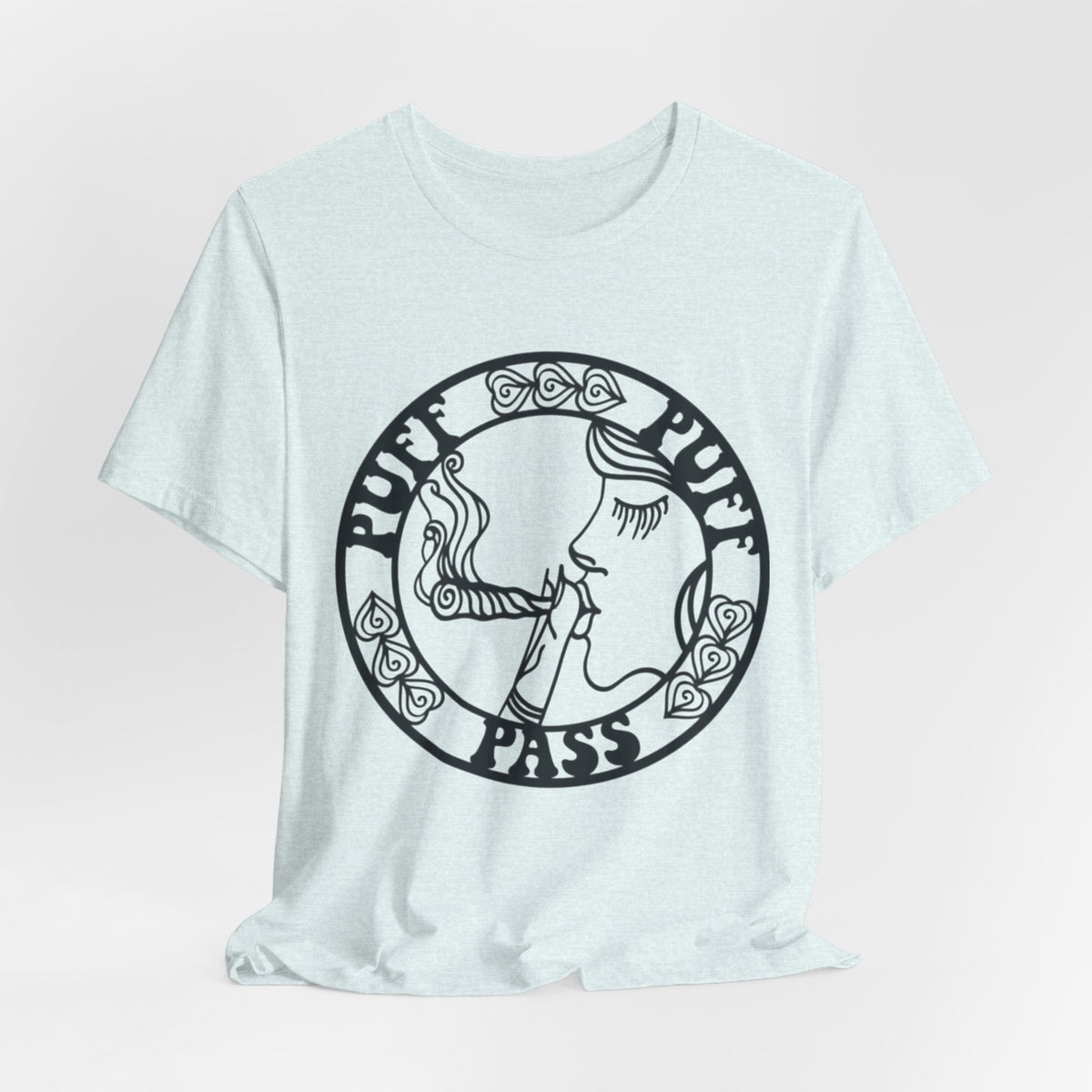 Puff Puff Pass T-Shirt – Funny Stoner Graphic Tee | Retro Smoking Humor Shirt Printify