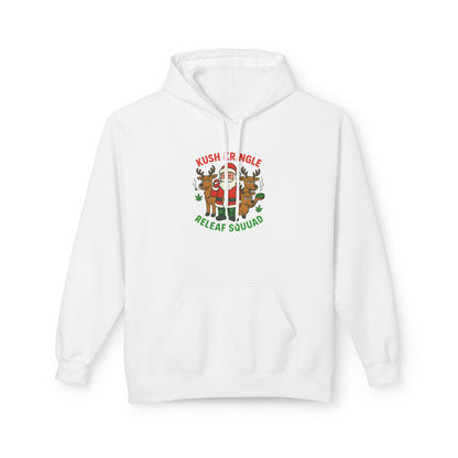 Kush Jingle Releaf Squad Hoodie — Holiday Stoner Christmas Sweatshirt