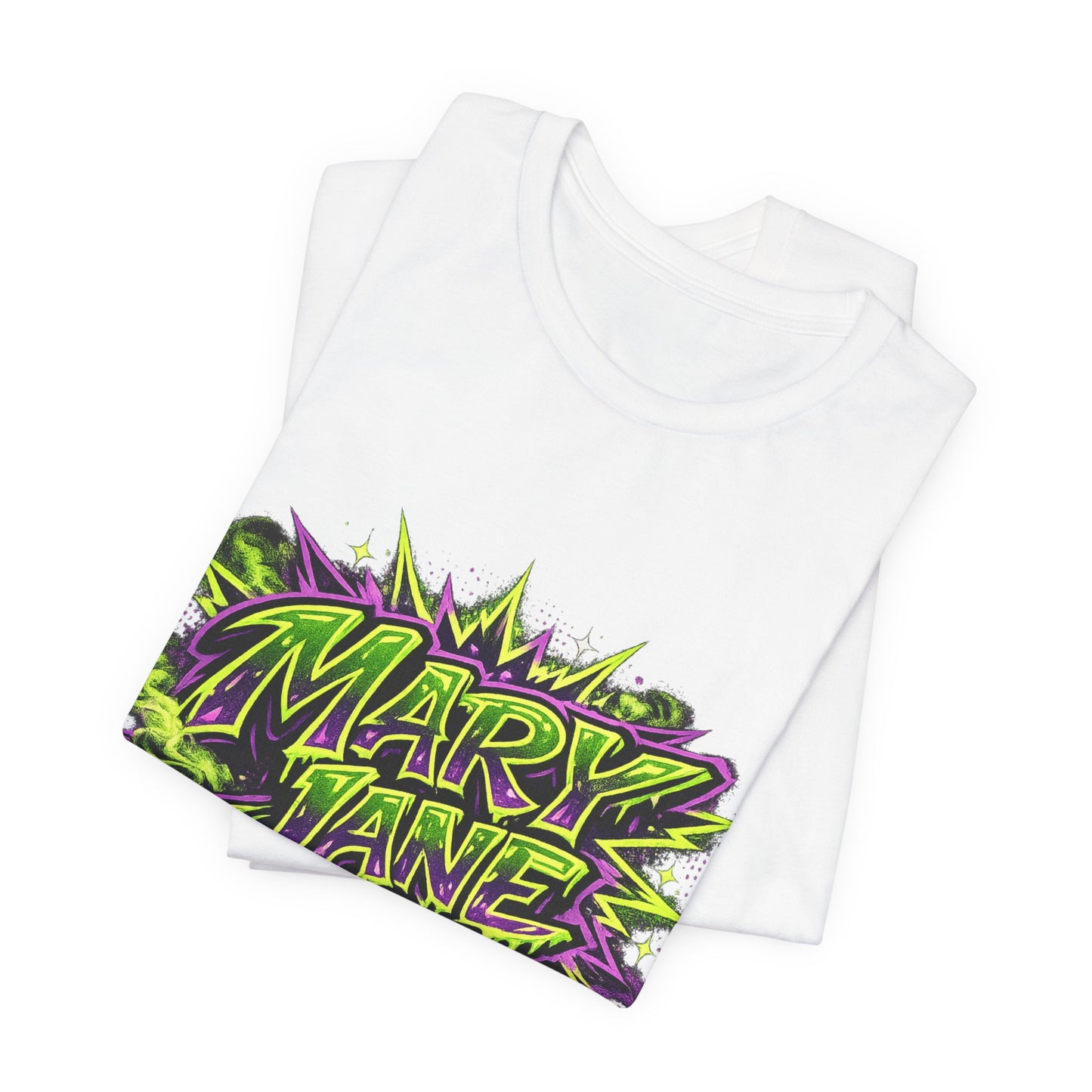 Mary Jane Neon Graffiti Unisex T-Shirt | Bold Streetwear Cannabis Inspired Tee
