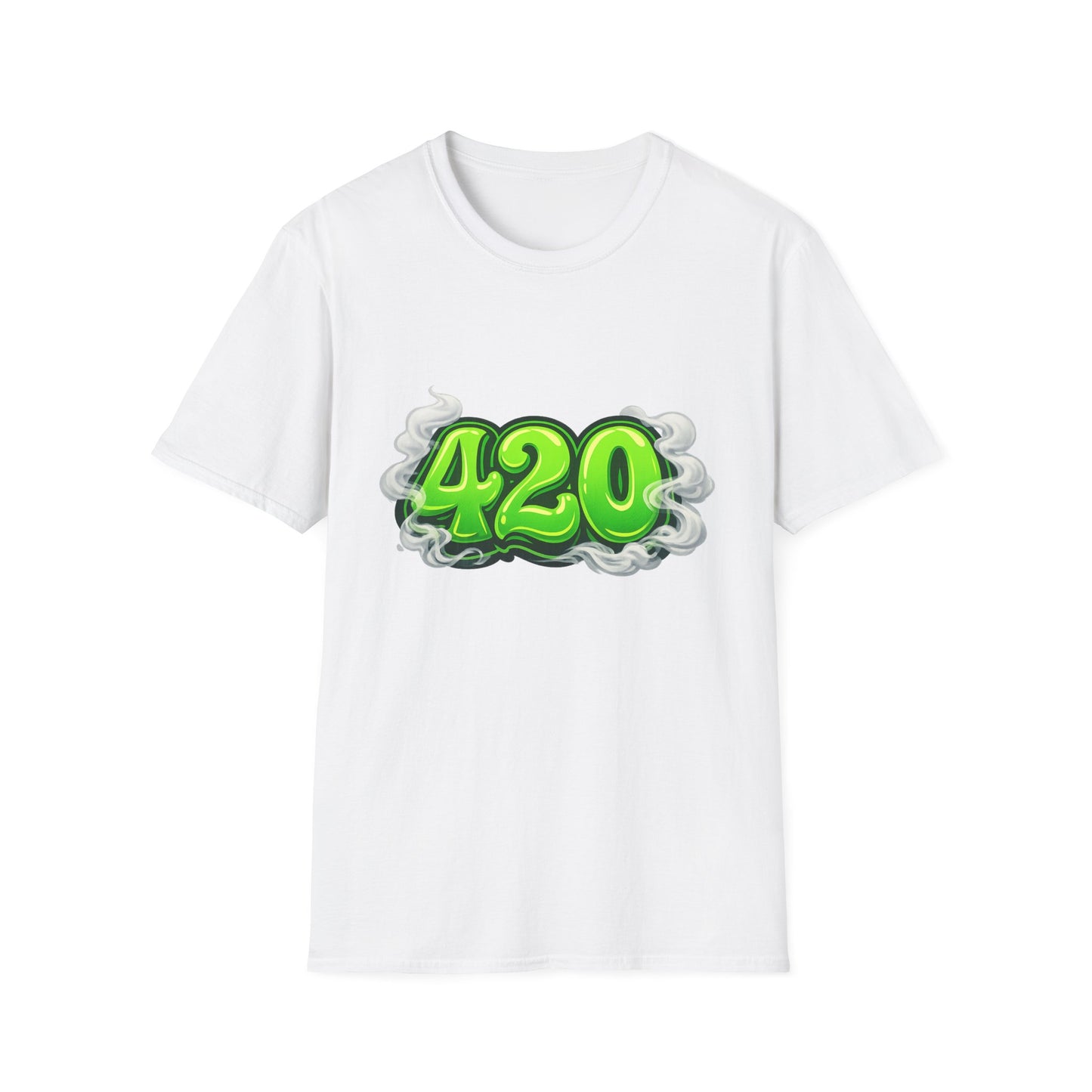 Neon 420 Graphic T-Shirt – Bold Green Street Style Cannabis Culture Tee