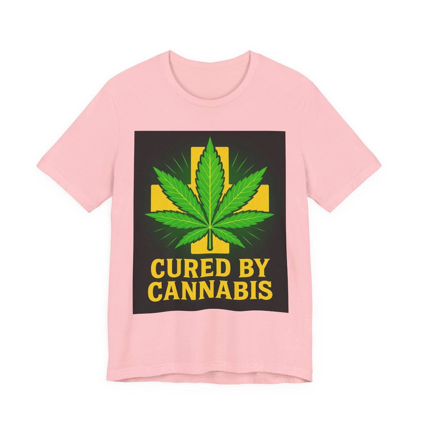 Cured by Cannabis Tee, Unisex Jersey Short Sleeve Shirt for Cannabis Lovers, Gift for Stoners, Cannabis Awareness Tee, Relaxed Fit [...]