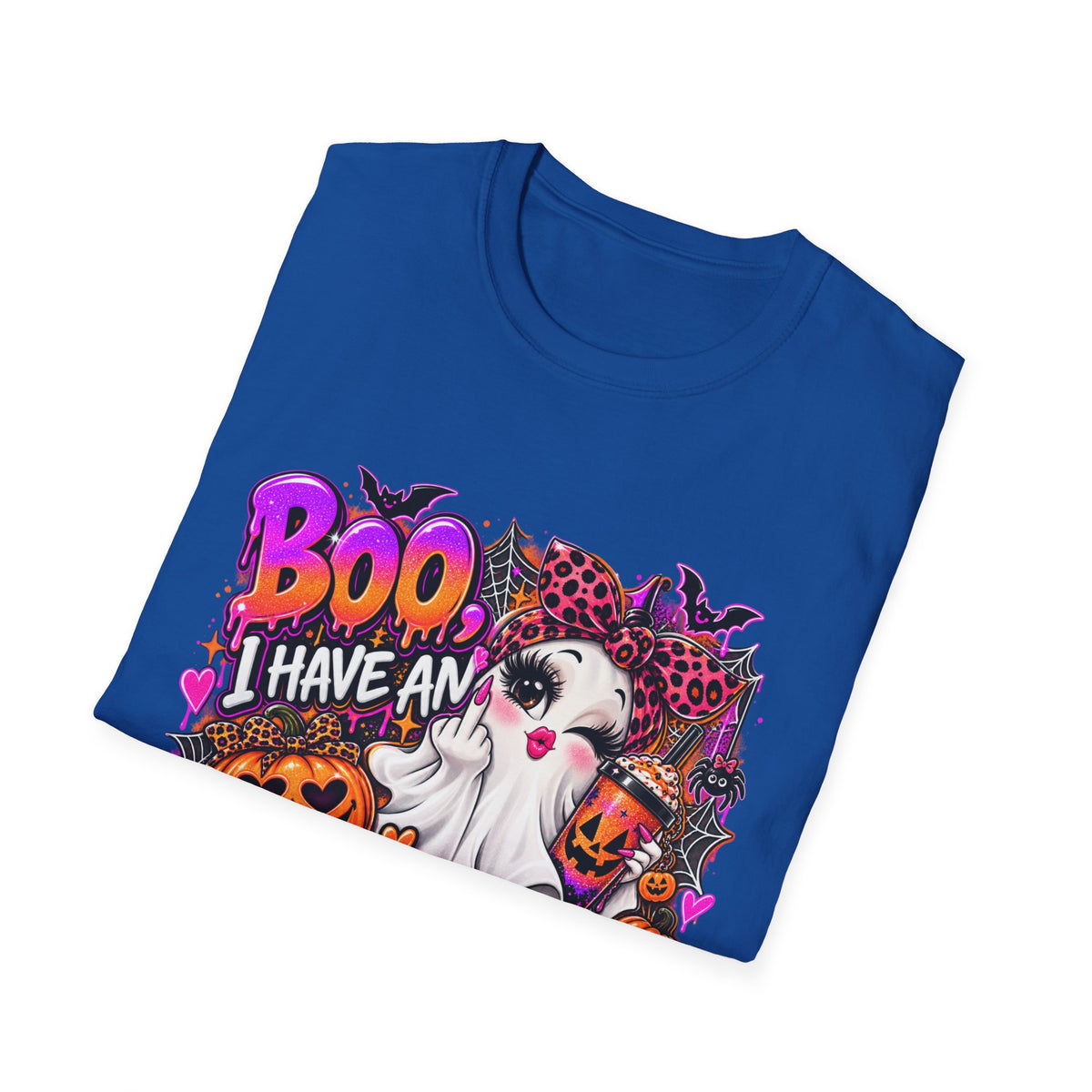 Boo I Have an Attitude Halloween Ghost T-Shirt Printify