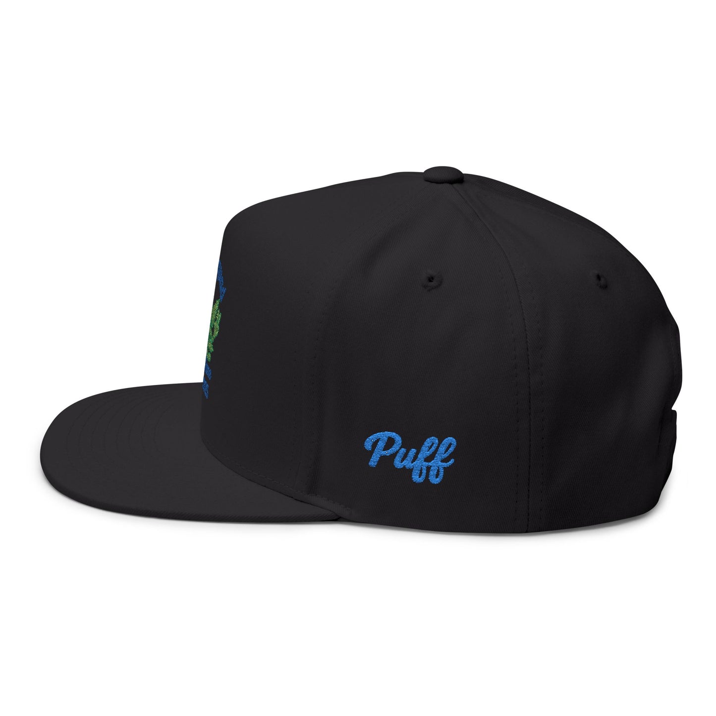 Puff Proud Cannabis Hat | Weed Lover Chill Vibes Cap - Embroidered Flat Bill Cap | Toke Squad | Perfect for Outdoor Adventures, Festivals, Gifts, and Casual Wear