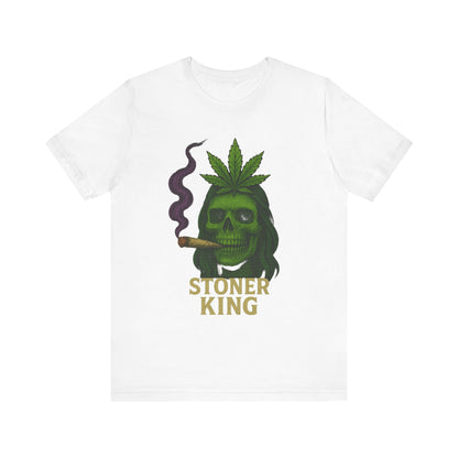 Stoner King Hoodie | Cannabis Skull Leaf Crown Sweatshirt | 420 Streetwear for True Kings of the Smoke Circle - Stoner King Tee, Unisex Graphic T-Shirt, Cannabis Lover Gift, Chill Vibes Clothing, Skull Design Shirt, Perfect for Festivals
