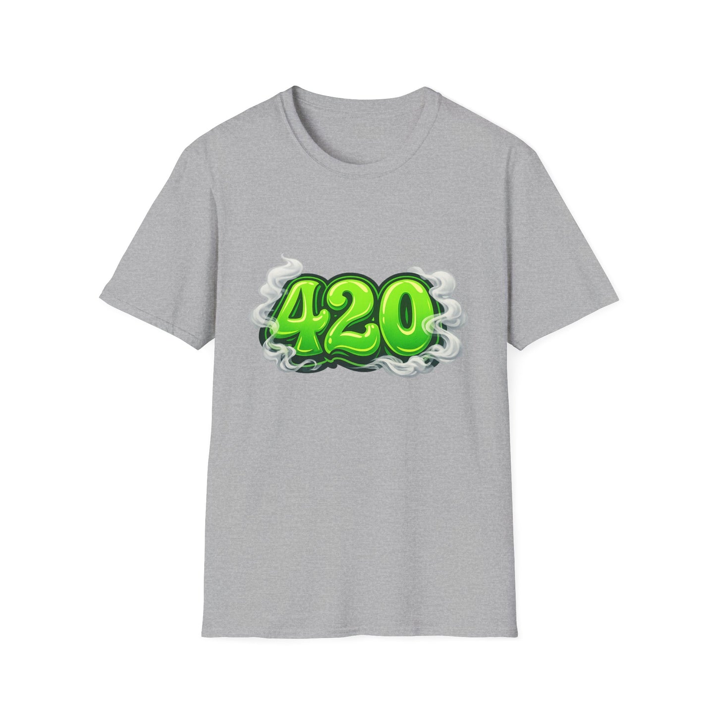 Neon 420 Graphic T-Shirt – Bold Green Street Style Cannabis Culture Tee
