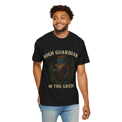 High Guardian of the Green T-Shirt | Cannabis Gnome Stoner Shirt | Fantasy Weed Art Tee | 420 Gift | Mary Jane Shirt