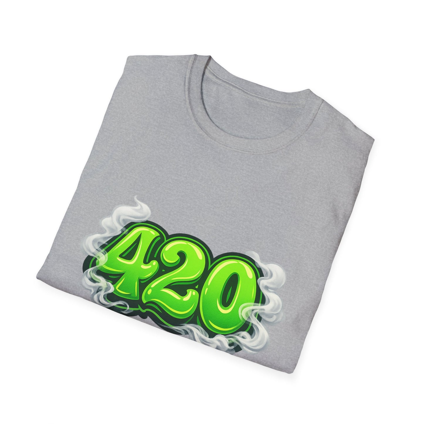 Neon 420 Graphic T-Shirt – Bold Green Street Style Cannabis Culture Tee