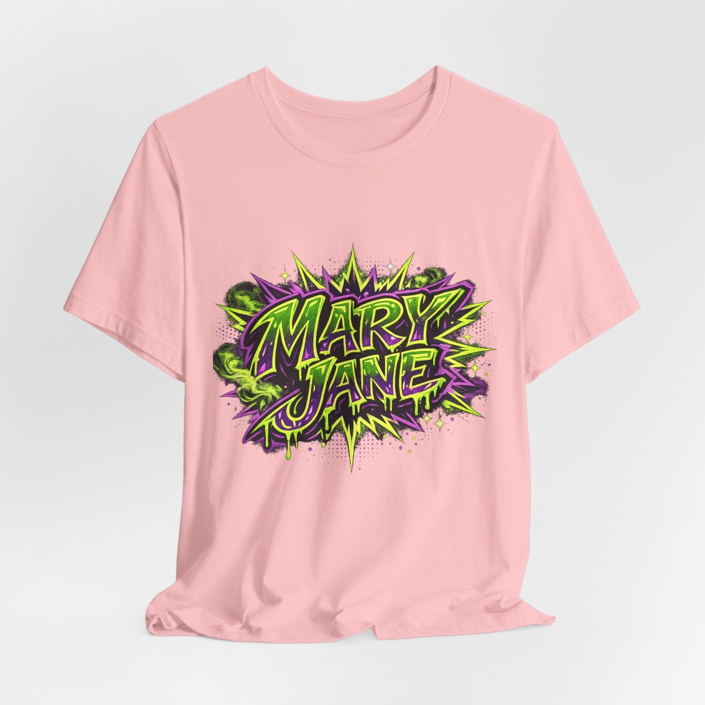 Mary Jane Neon Graffiti Unisex T-Shirt | Bold Streetwear Cannabis Inspired Tee
