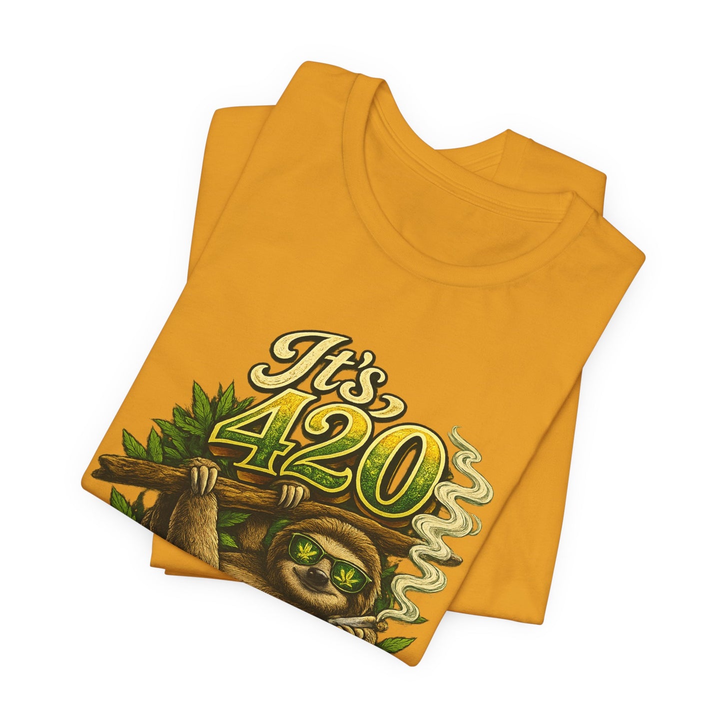 It’s 420 Somewhere Sloth Shirt | Funny Stoner Graphic Tee | Chill Smoke Vibes Apparel
