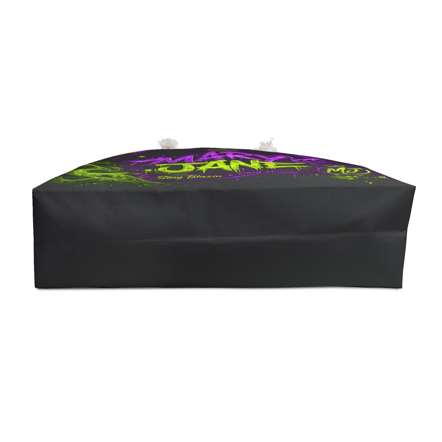 Mary Jane Neon Graffiti Weekender Bag | Purple & Green Cannabis Travel Tote | Stay Blazin Stay Amazin Overnight Bag
