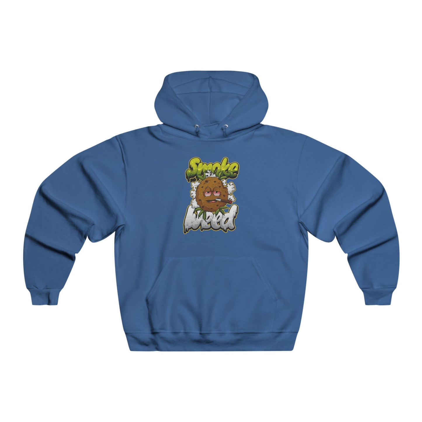 Smoke Weed Funny Stoner Hoodie – Cartoon Bud Character, Chill Cannabis Sweatshirt, Cozy 420 Gift for Smokers