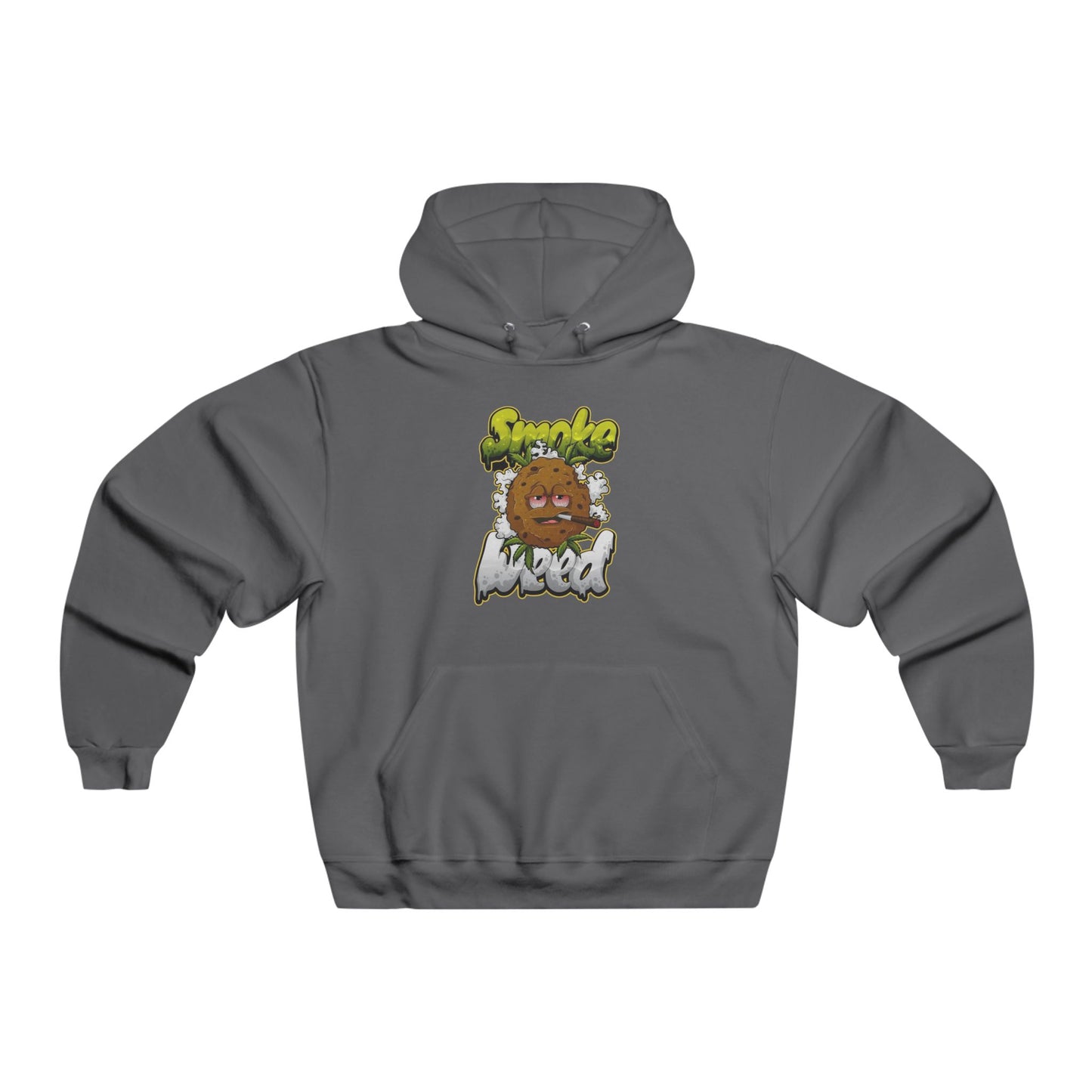 Smoke Weed Funny Stoner Hoodie – Cartoon Bud Character, Chill Cannabis Sweatshirt, Cozy 420 Gift for Smokers