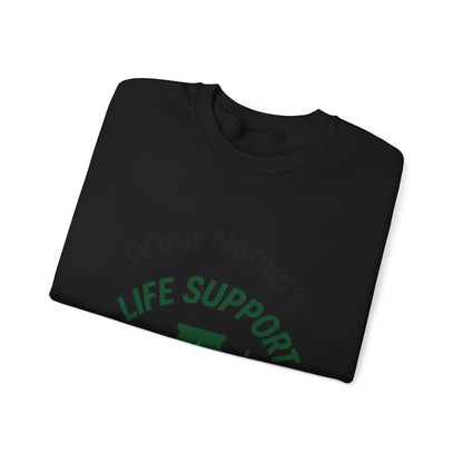 Crewneck Sweatshirt — "Life Support" Plant Jar Graphic